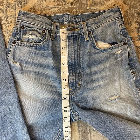 Distressed Etica Blue Denim Jeans - Picture 2 of 5